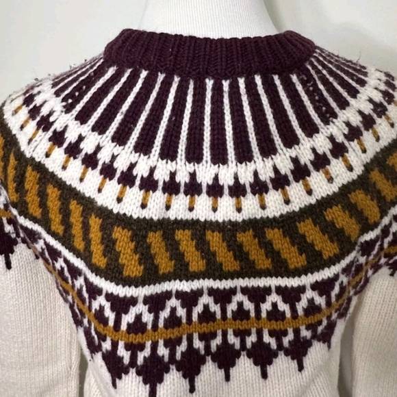 Tory Burch Fair Isle Wool Sweater size M USD 598 MSR Price - Picture 5 of 12